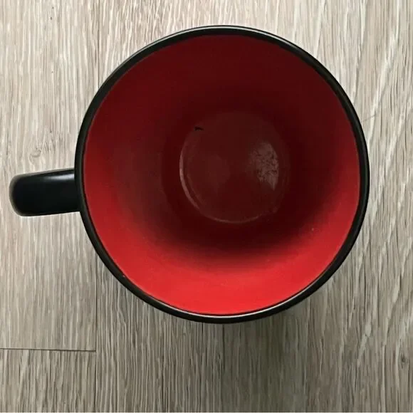 LEO Zodiac Lion Astrology Black Red Mug with Large Red Leo Design Like New - Picture 7 of 9